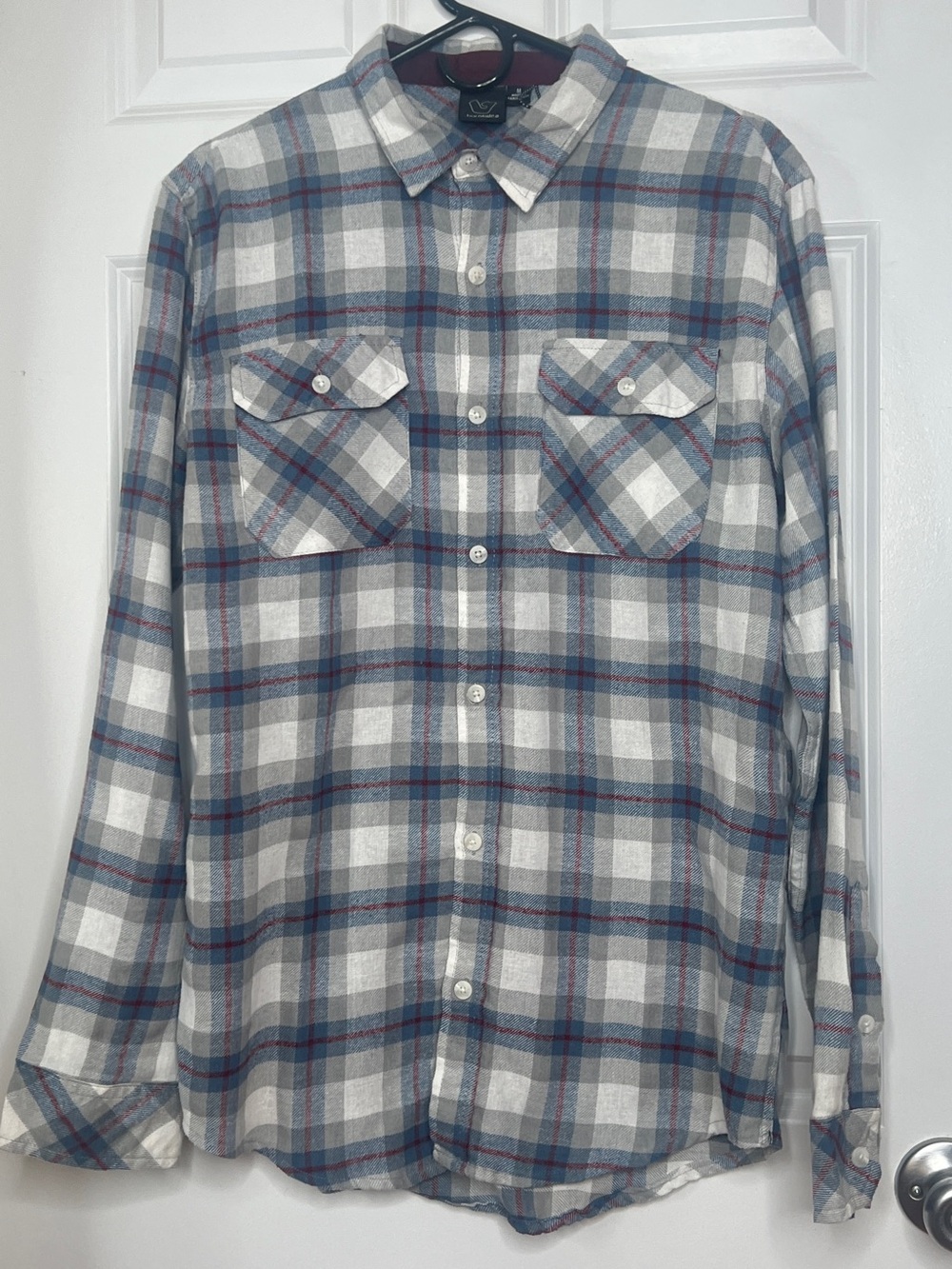 Burnside and Blue Plaid Button-Up Shirt